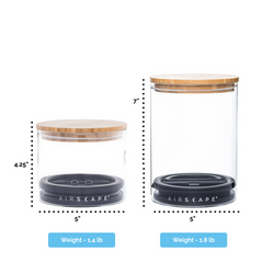 Airscape Coffee Storage Container (Glass with Bamboo Lid)