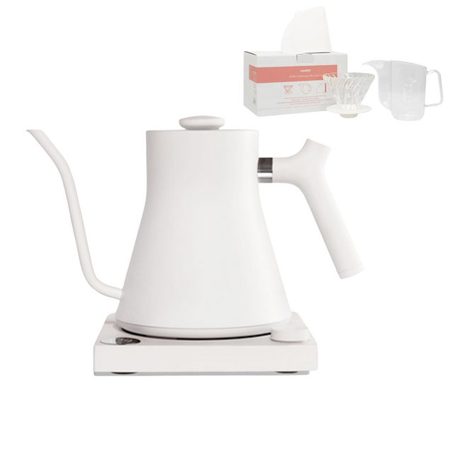 FELLOW Stagg EKG Electric Gooseneck Pouring Kettle - Matte White (UK PLUG)