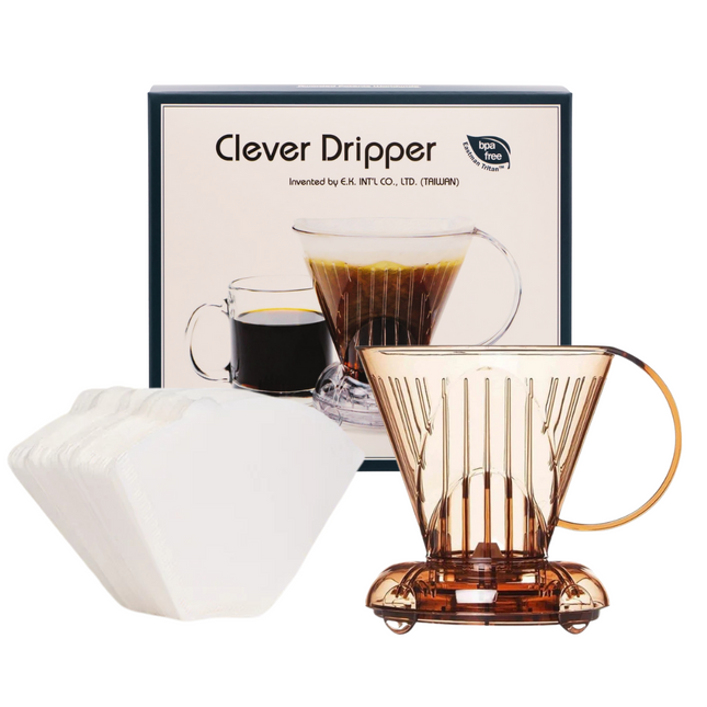 Clever Coffee Dripper Translucent Brown + 100 Filters