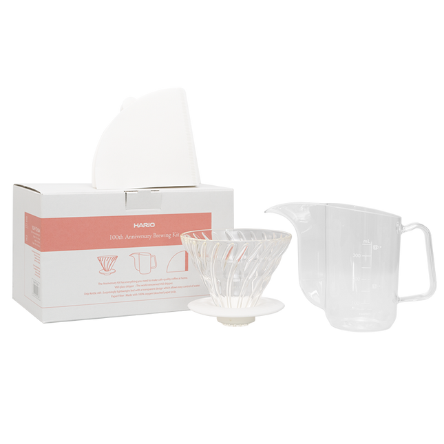 Hario Brewing Kit with Air Kettle and Glass V60 Dripper Size 02