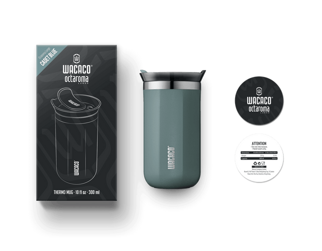 WACACO Octaroma Lungo Thermo Mug 300ml (Cadet Blue)
