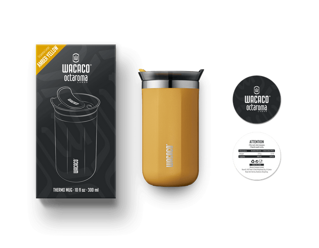 WACACO Octaroma Lungo Thermo Mug 300ml (Amber Yellow)