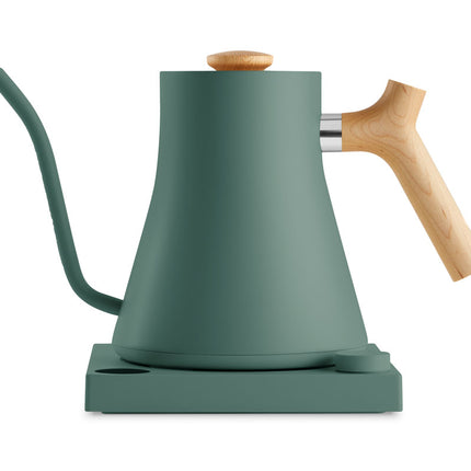 FELLOW Stagg EKG Electric Kettle - SMOKE GREEN WITH MAPLE HANDLE (UK PLUG)