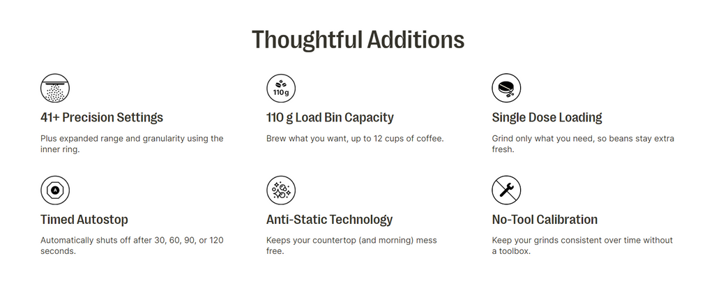 Open image in slideshow, FELLOW OPUS CONICAL BURR GRINDER 220v UK Plug- MATTE WHITE
