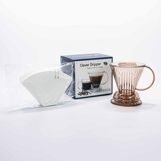 Clever Coffee Dripper Translucent Brown + 100 Filters