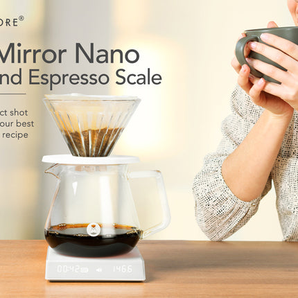 TIMEMORE BLACK MIRROR NANO ESPRESSO COFFEE SCALES - WHITE