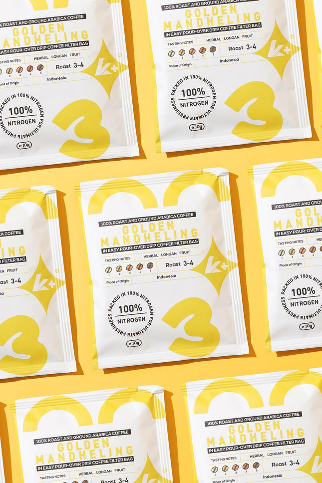 Golden Mandheling Drip Coffee Bag - K+ Coffee 曼特宁挂耳咖啡