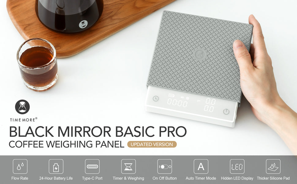 Timemore Black Mirror Basic PRO / PLUS Coffee Scale – Auto-Timer Feature