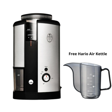 Wilfa Silver Svart Classic Savour Coffee Grinder x Hario V60 Starter Kit