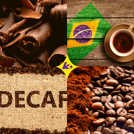Brazilian Rio Decaffeinated fresh ground Coffee Beans - K+ Coffee