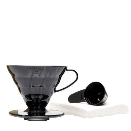Wilfa Silver Svart Classic Savour Coffee Grinder x Hario V60 Starter Kit