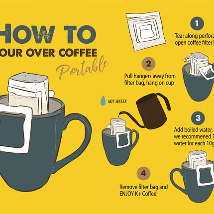 Italian Blend Drip Coffee Bag - K+ Coffee